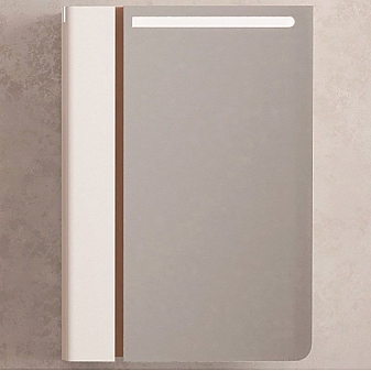 Шкаф зеркальный Velvex Cub 60 60 см тёмный лён