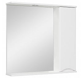 Шкаф зеркальный Runo Афина 80 см белый