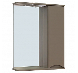 Шкаф зеркальный Runo Афина 60 см бежевый