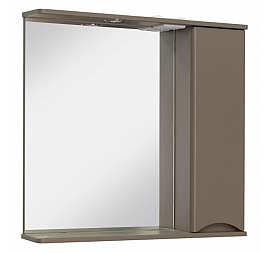 Шкаф зеркальный Runo Афина 80 см бежевый