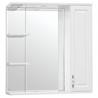 Шкаф зеркальный Style Line Олеандр-2 75/С люкс 75 см белый