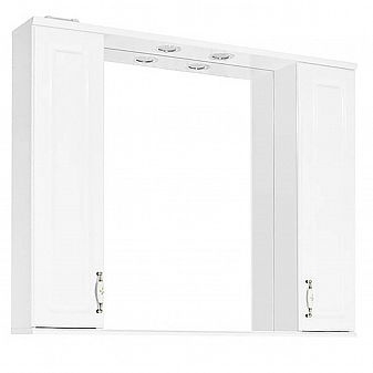 Шкаф зеркальный Style Line Олеандр-2 100/С люкс 100 см белый