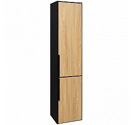 Пенал Runo Мальта 35 см дуб/чёрный