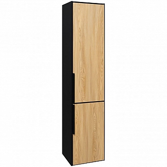 Пенал Runo Мальта 35 см дуб/чёрный