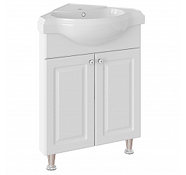 Тумба с умывальником Runo Классик 65 см угловая