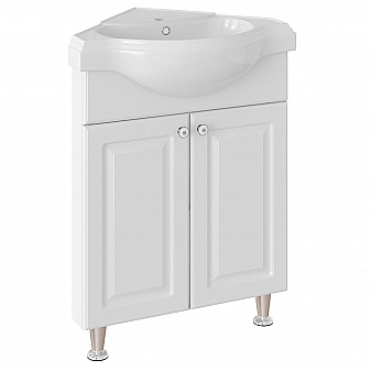 Тумба с умывальником Runo Классик 65 см угловая