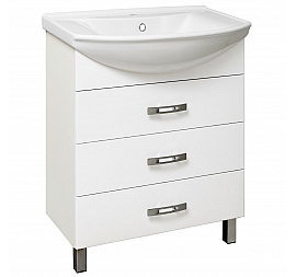 Тумба с умывальником Runo Рига 65 см напольная