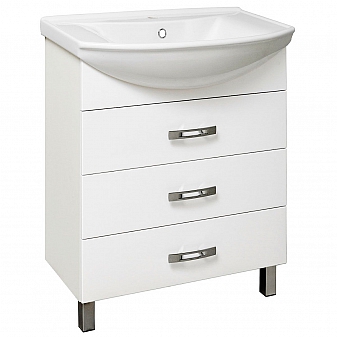 Тумба с умывальником Runo Рига 65 см напольная
