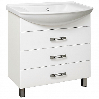 Тумба с умывальником Runo Рига 75 см напольная