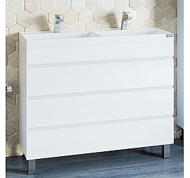 Тумба с умывальником Санта Марс 100 см 3 ящика Юпитер напольная