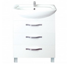 Тумба с умывальником 1Marka Вита 65Н 65 см 3 ящика напольная