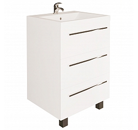 Тумба с умывальником 1Marka Соната 58Н 58 см 3 ящика напольная