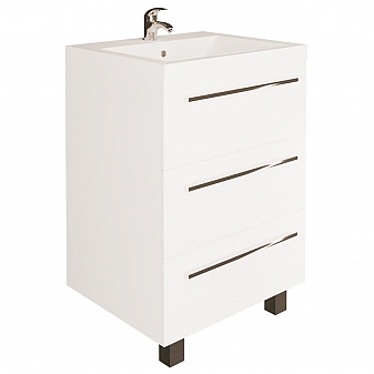 Тумба с умывальником 1Marka Соната 58Н 58 см 3 ящика напольная
