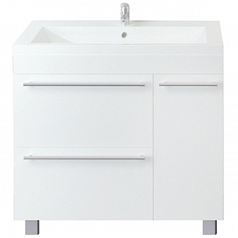 Тумба с умывальником 1Marka Соната 90Н 90 см 1д 2я с корзиной для белья