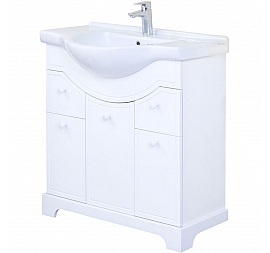 Тумба с умывальником Акватон Элен 85 1A2187K1EN010 85 см с корзиной для белья