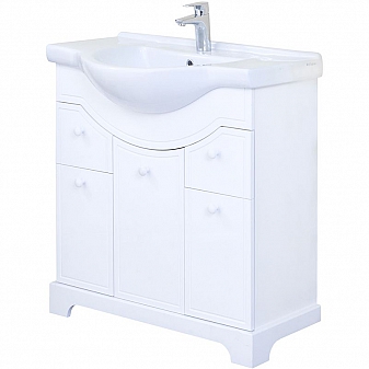Тумба с умывальником Акватон Элен 85 1A2187K1EN010 85 см с корзиной для белья