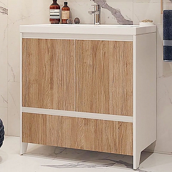 Тумба с умывальником Velvex Klaufs 80.2D.1Y-617.216 80 см напольная