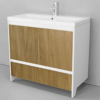 Тумба с умывальником Velvex Klaufs 90.2D.1Y-617.216 90 см напольная