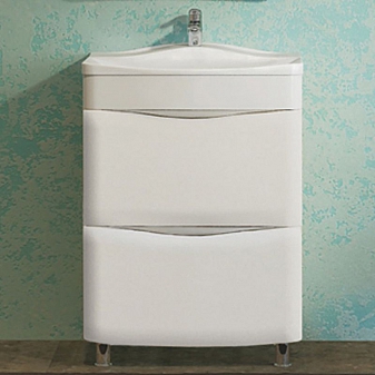 Тумба с умывальником Velvex Iva 60 60 см белая напольная