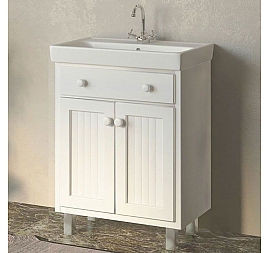 Тумба с умывальником Velvex Alba 60 60 см белая