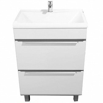 Тумба с умывальником Velvex Cub 60 60 см напольная белая