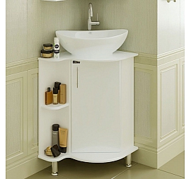 Тумба с умывальником Санта Аврора 75 см угловая