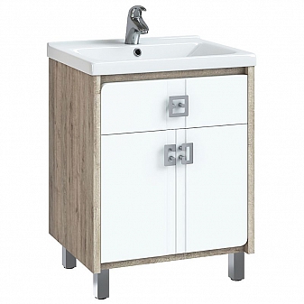 Тумба с умывальником Vigo Bruno 1-600 60 см кантри/белый