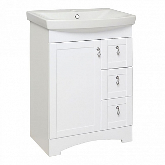 Тумба с умывальником Runo Мерида 60 см
