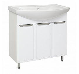 Тумба с умывальником Runo Комфорт 80 см белый