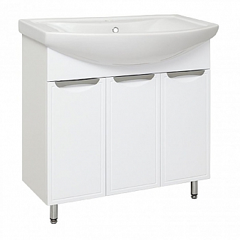 Тумба с умывальником Runo Комфорт 80 см белый