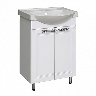 Тумба с умывальником Runo Монро 00-00000457 55 см белый