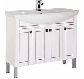 Тумба с умывальником Aquanet Честер 182630 105 см белый/серебро