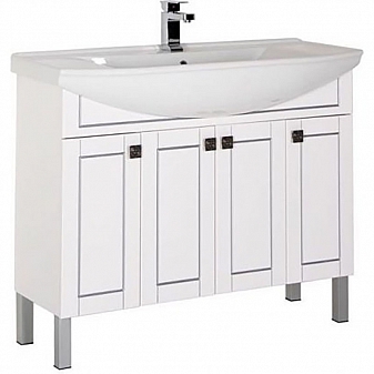 Тумба с умывальником Aquanet Честер 182630 105 см белый/серебро