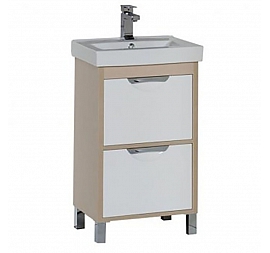 Тумба с умывальником Aquanet Гретта New 239399 55 см светлый дуб