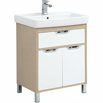 Тумба с умывальником Aquanet Гретта New 239402 70 см светлый дуб