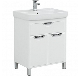 Тумба с умывальником Aquanet Гретта New 233579 70 см белая