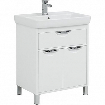 Тумба с умывальником Aquanet Гретта New 233579 70 см белый