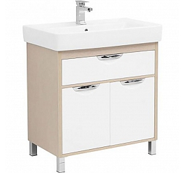 Тумба с умывальником Aquanet Гретта New 239403 80 см светлый дуб