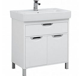 Тумба с умывальником Aquanet Гретта New 233580 80 см белая