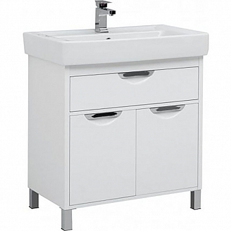 Тумба с умывальником Aquanet Гретта New 233580 80 см белая