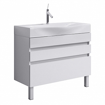 Тумба с умывальником Aqwella 5 stars Bergamo Ber.01.08/n/W 80 см белый