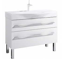 Тумба с умывальником Aqwella 5 stars Milan Mil.01.10/2n/W 100 см белый
