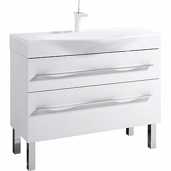 Тумба с умывальником Aqwella 5 stars Milan Mil.01.10/2n/W 100 см белый