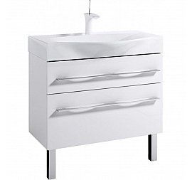 Тумба с умывальником Aqwella 5 stars Milan Mil.01.08/2n/W 80 см белый