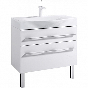 Тумба с умывальником Aqwella 5 stars Milan Mil.01.08/2n/W 80 см белый