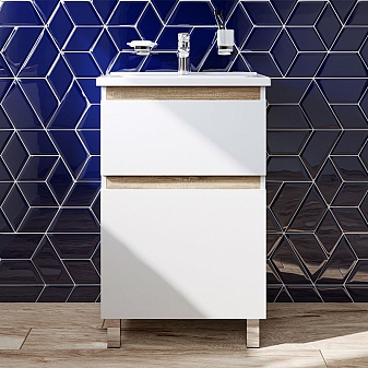 Тумба с умывальником AM.PM X-Joy M85AFSX0552WG 55 см