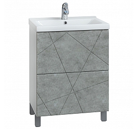 Тумба с умывальником Vigo Geometry 2-500 50 см бетон