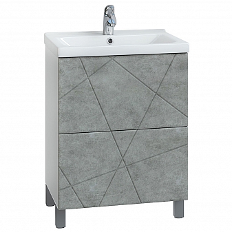 Тумба с умывальником Vigo Geometry 2-500 50 см бетон
