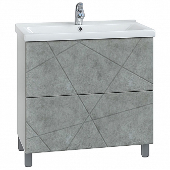 Тумба с умывальником Vigo Geometry 2-700 70 см бетон
