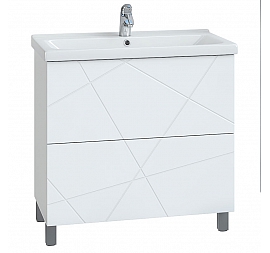 Тумба с умывальником Vigo Geometry 2-800 80 см белая